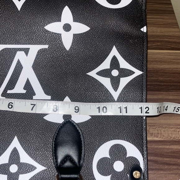 Inspired Monogram Black and White Tote - Picture 7 of 16